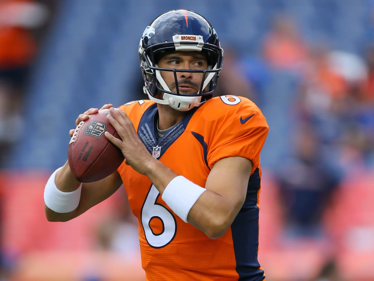 Denver Broncos quarterback Mark Sanchez during an NFL football