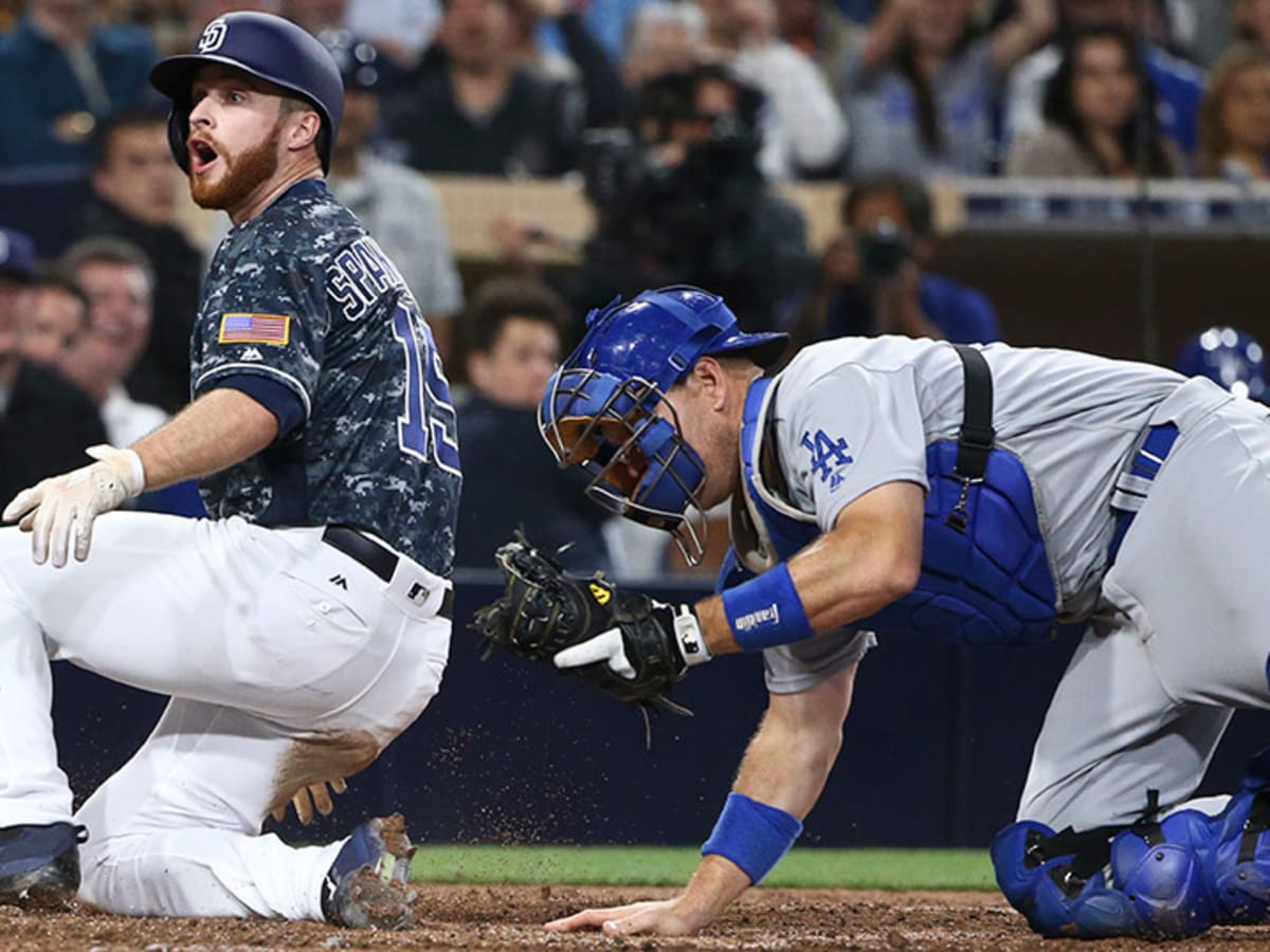 San Diego Padres Matt Kemp tackled by umpire - Sports Illustrated