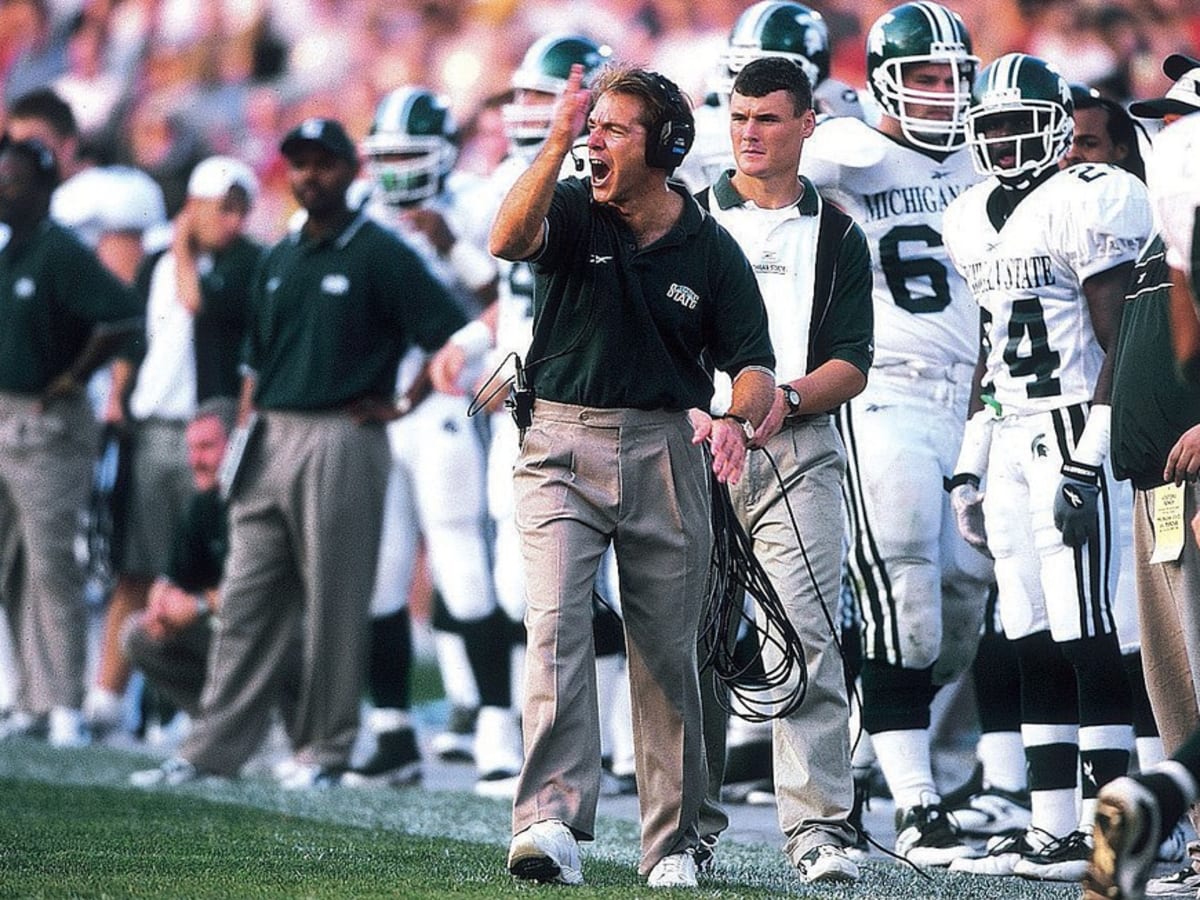 Former Michigan State Spartans coach Nick Saban was always seen as  brilliant football mind - Sports Illustrated