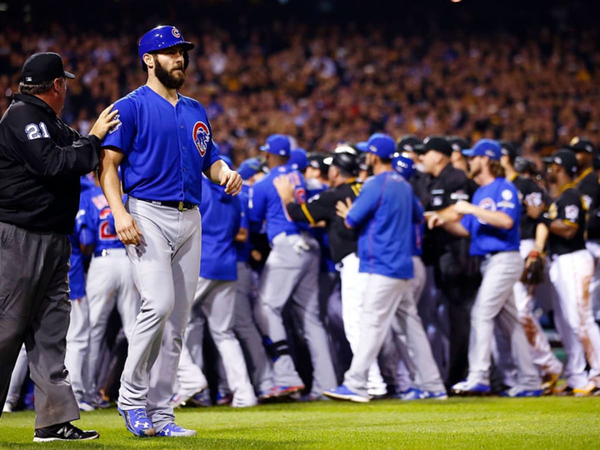 Video: Benches clear in NL wild-card game, Jake Arrieta hit - Sports  Illustrated