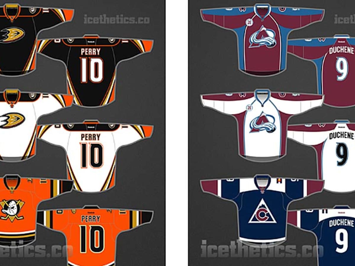 New jerseys: Anaheim Ducks, Colorado Avalanche, Detroit Red Wings