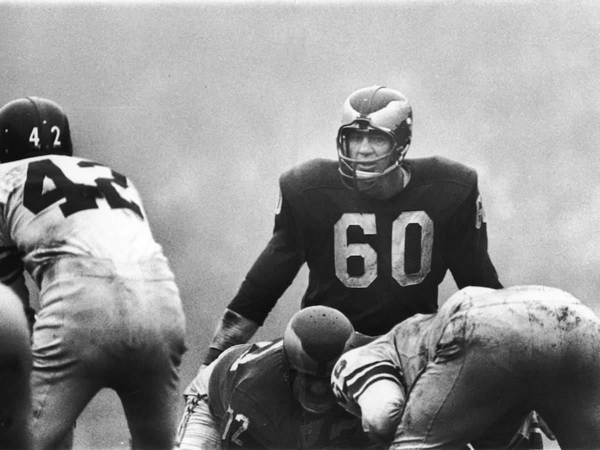 Chuck Bednarik, played football for Liberty High School (1943) and the Philadelphia  Eagles (1949-1962).