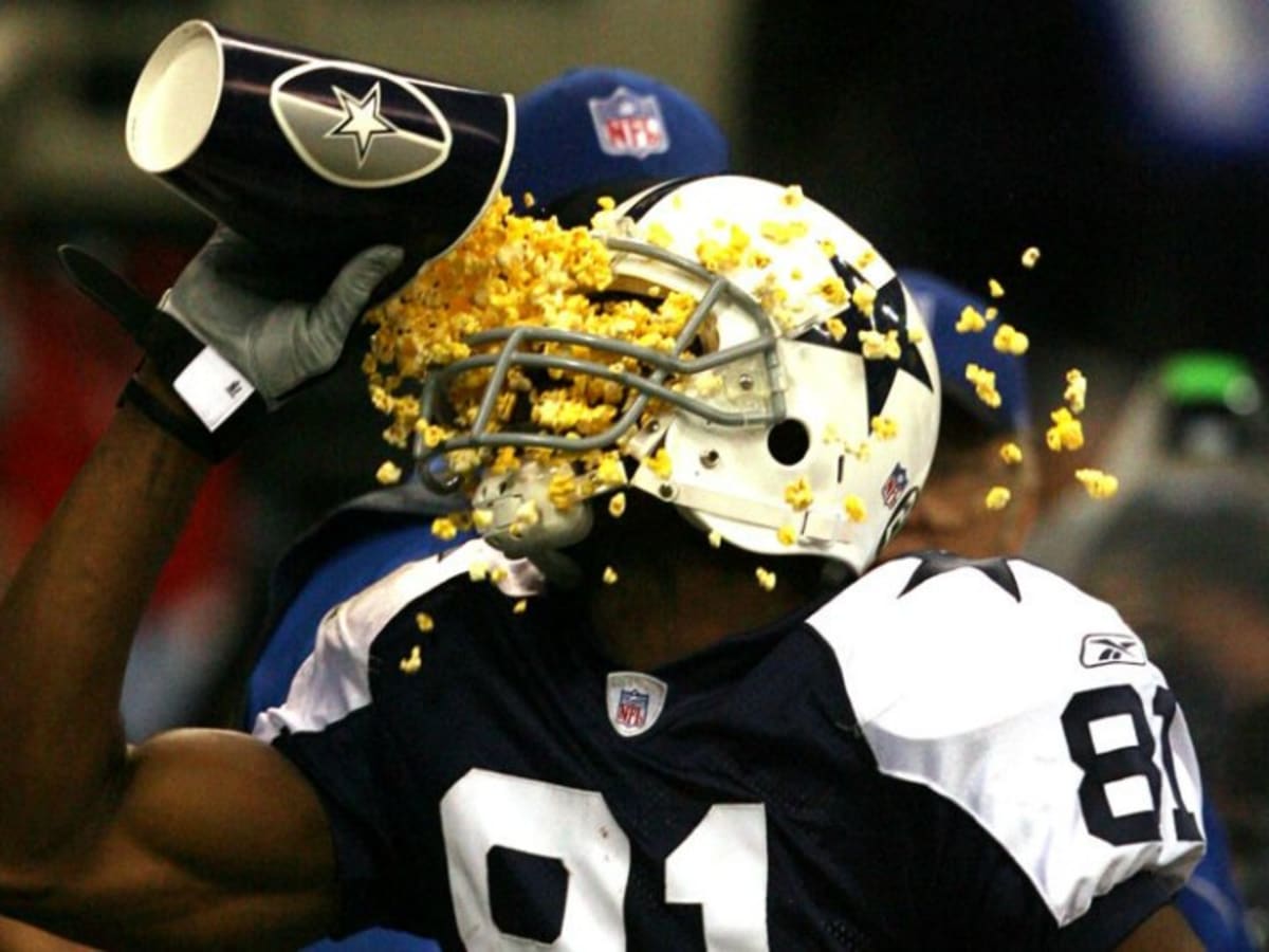 Buffalo Bills' Terrell Owens celebrates his touchdown on the