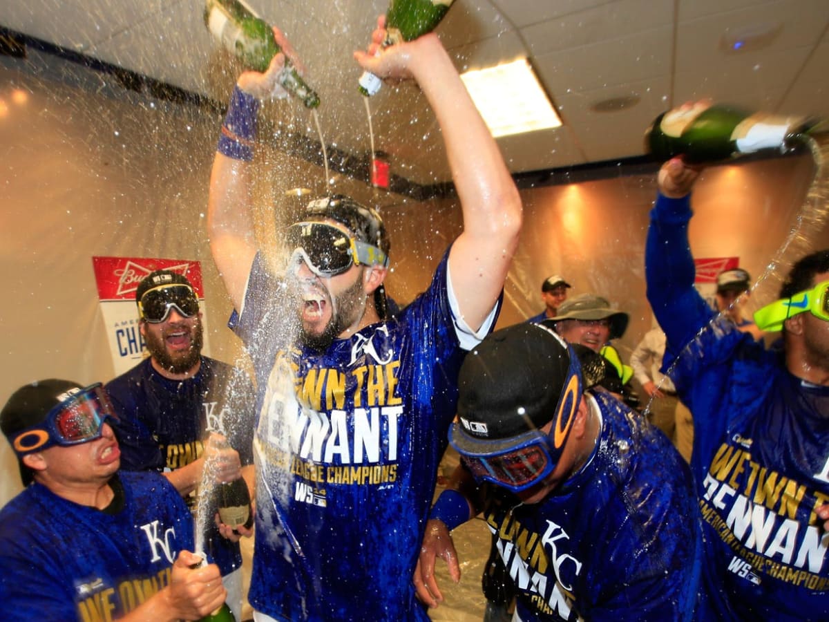 Salvador Perez of the Kansas City Royals celebrates in the clubhouse  News Photo - Getty Images