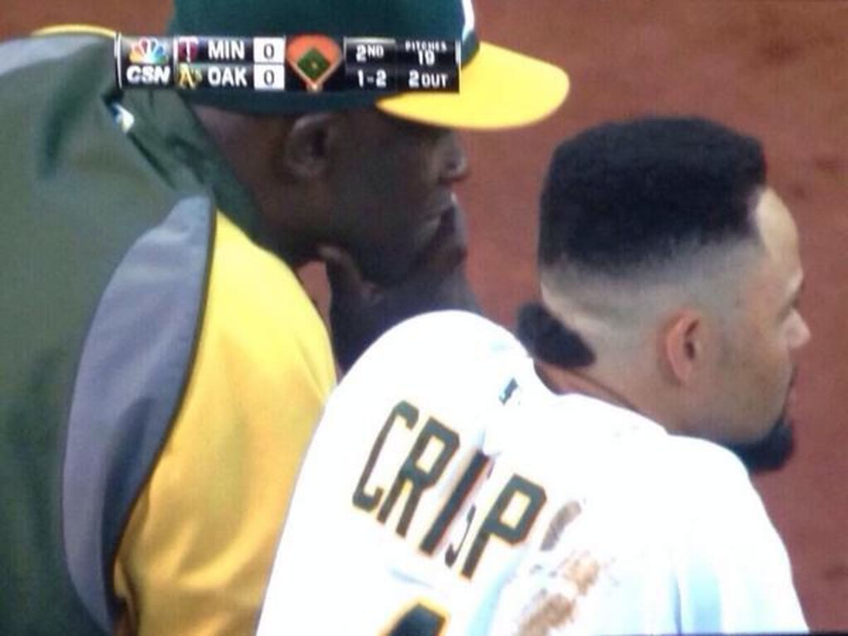 Coco Crisp stuns fashion world with new haircut featuring a  back-of-the-head-goatee