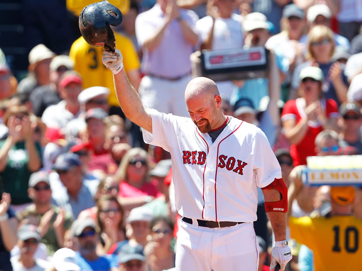 American League All-Star Kevin Youkilis of the Boston Red Sox runs