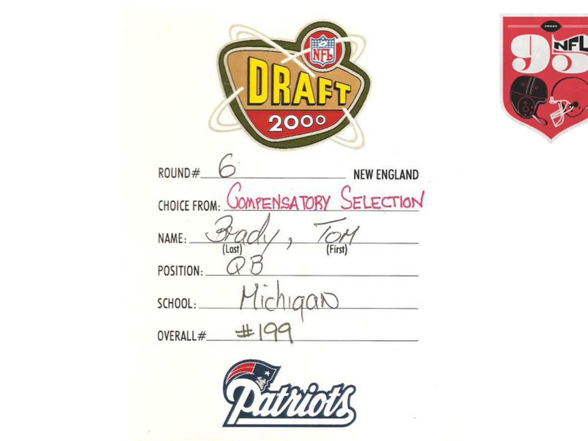 Tom Brady's draft card  Pro Football Hall of Fame