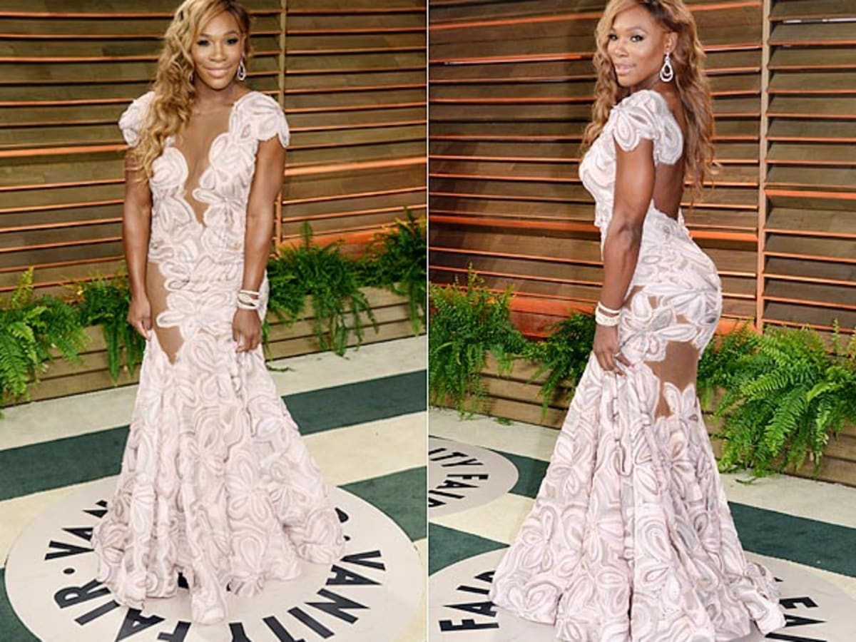 Serena Williams Rocks a Silver Mini Dress to the Vanity Fair Oscars Party