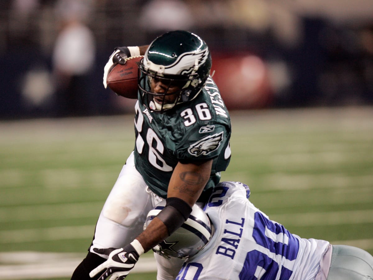 Philadelphia Eagles running back Brian Westbrook (36) gestures to