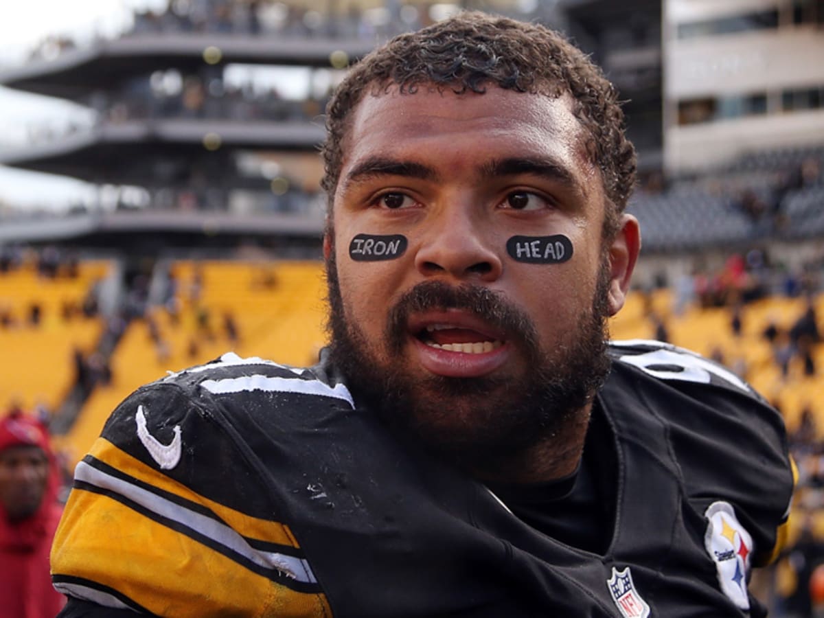 Cam Heyward's eye black will not read 'Iron Head,' fine reduced