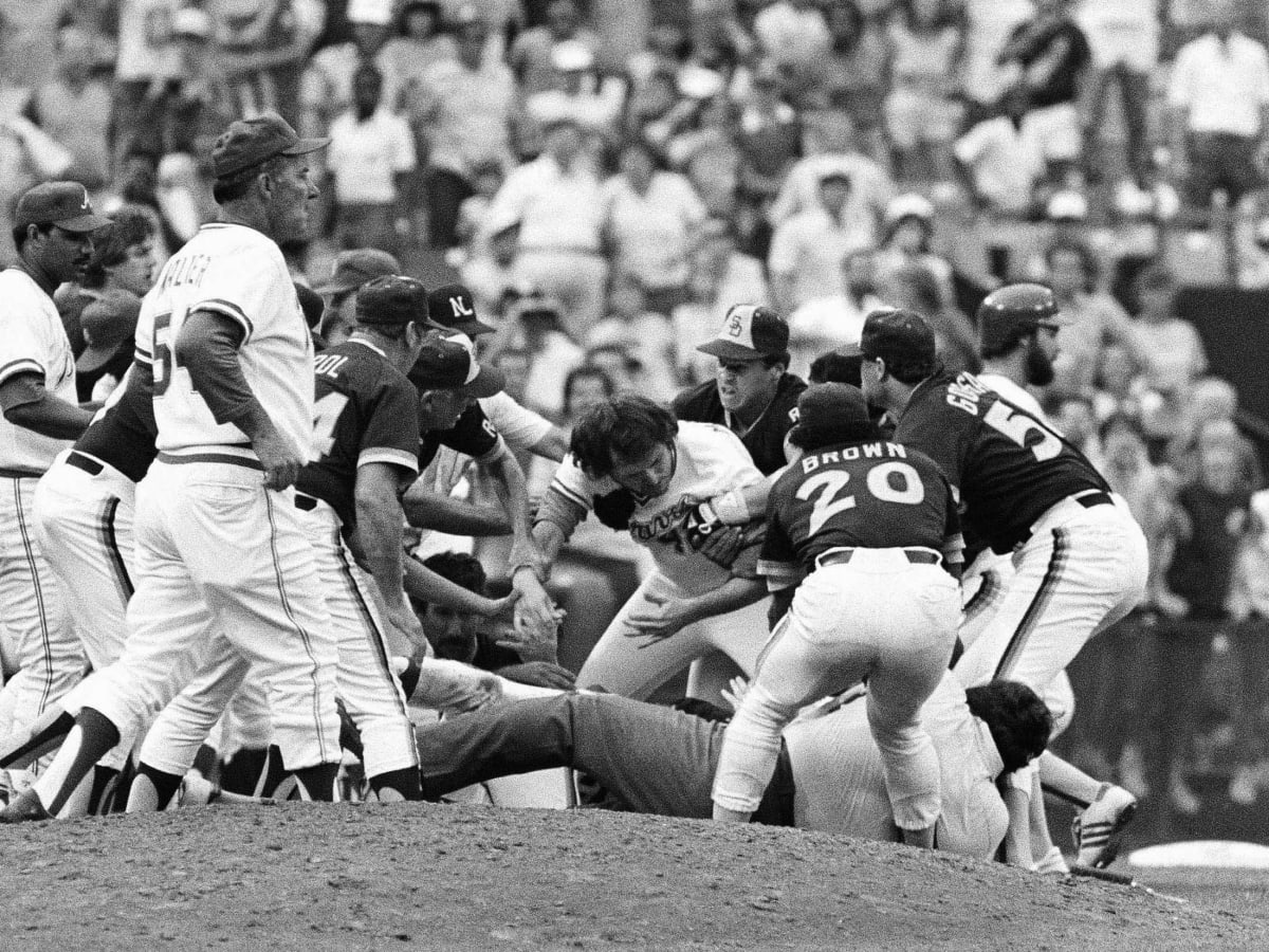 Second baseman Alan Wiggins of the San Diego Padres throws to