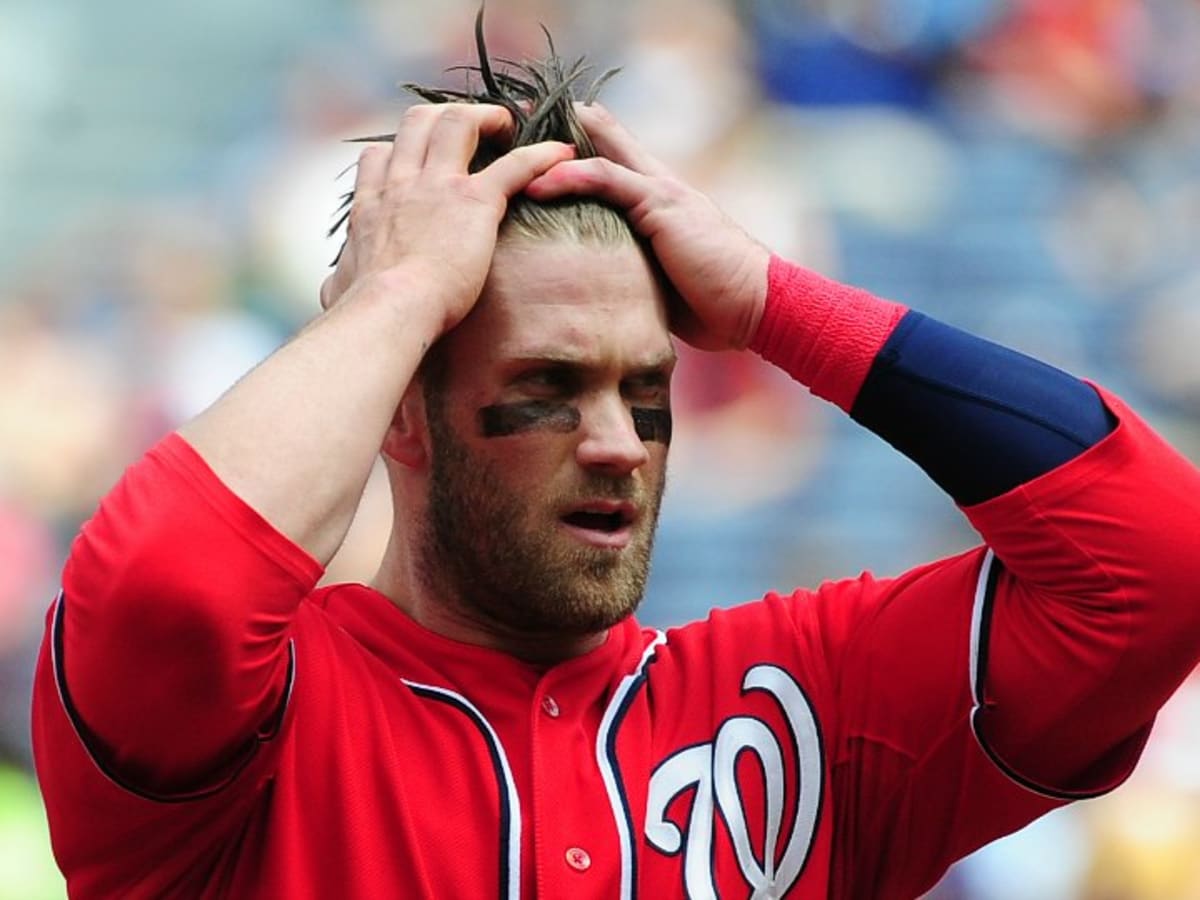 It takes Bryce Harper 30 minutes to do his hair before games