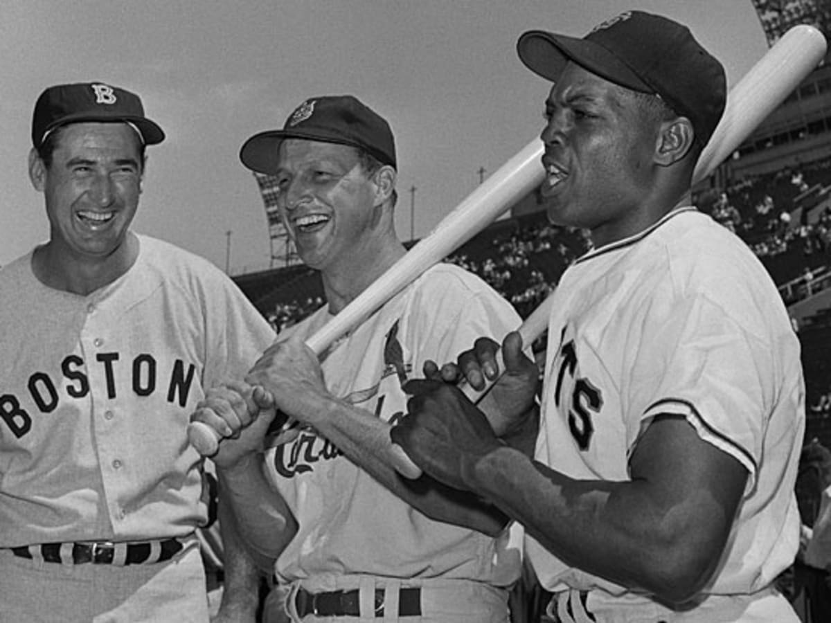 Ted Williams Jumping To Catch Baseball by Bettmann