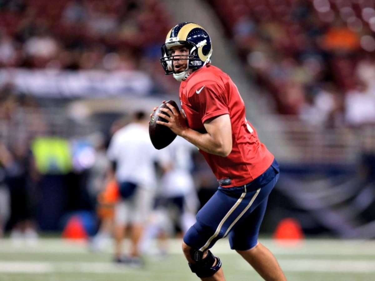 St. Louis Rams quarterback Sam Bradford passes against the Dallas