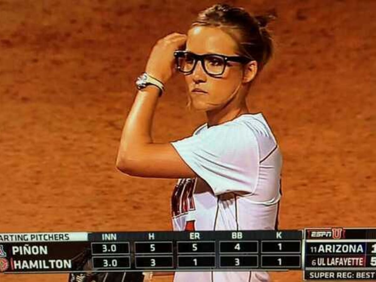 Softball Pitcher Christina Hamilton Wears Rick Vaughn Glasses From