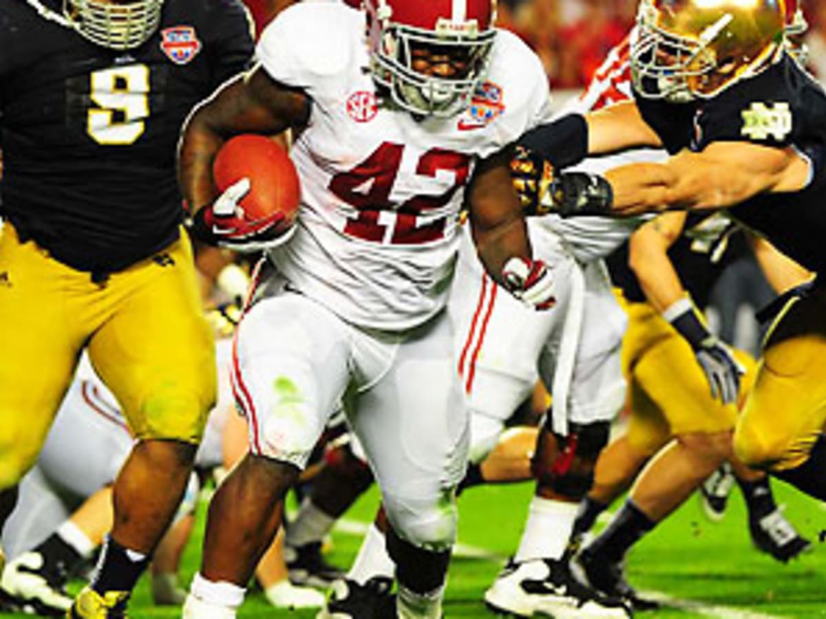 Men's Alabama Crimson Tide #42 Eddie Lacy Black Football Pictorial