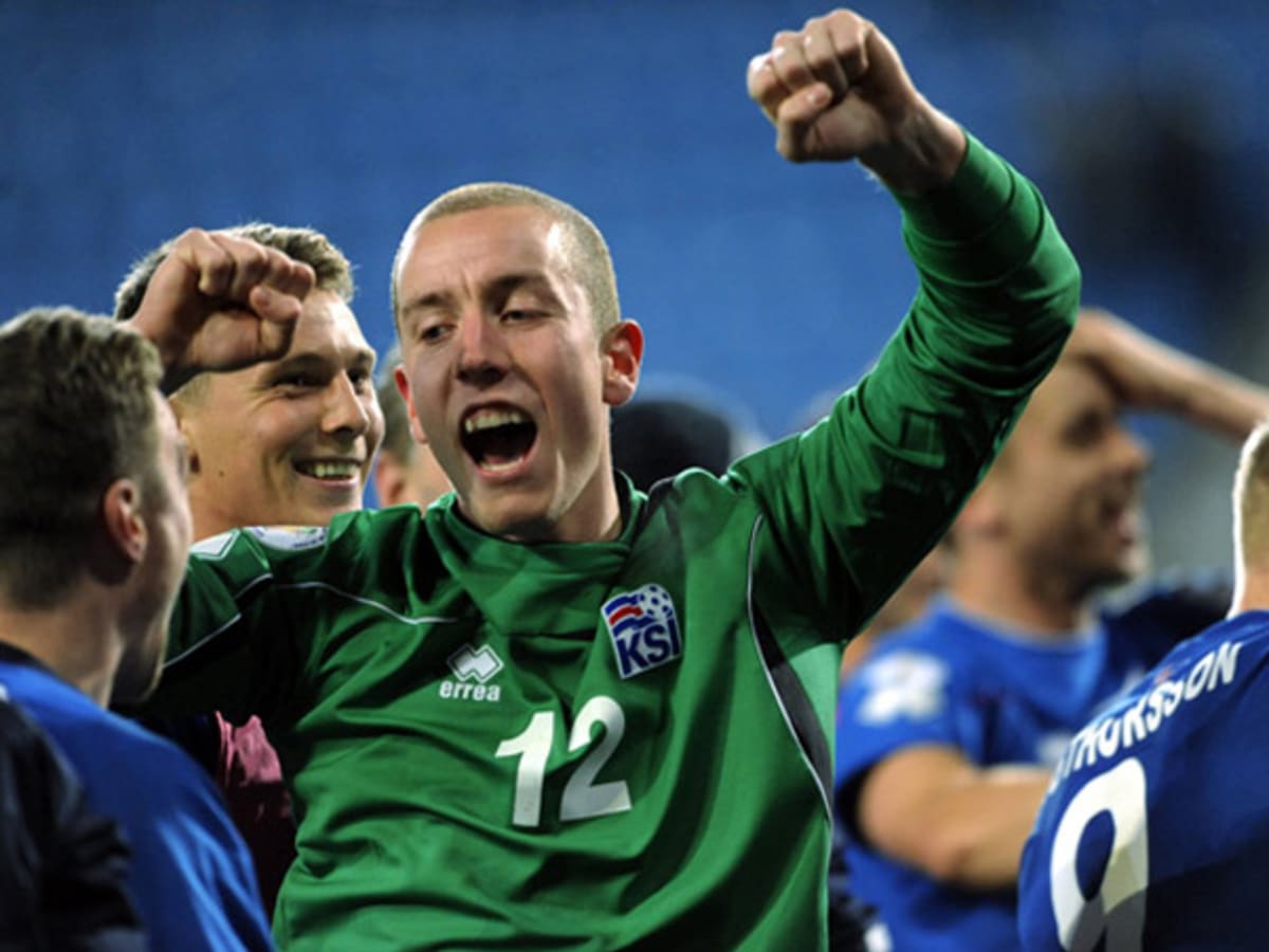 Danish national football team training at the Maksimir Stadium in