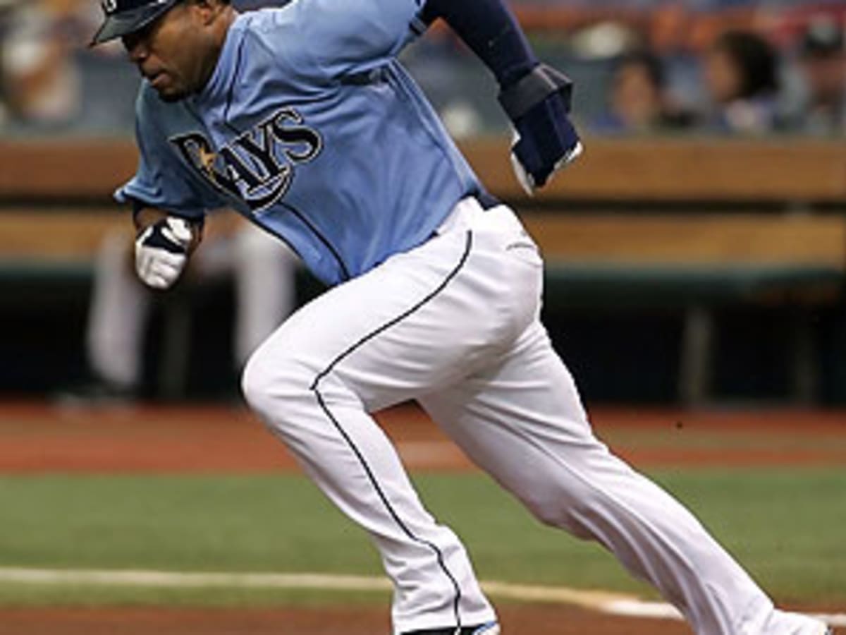 American League's Carl Crawford of the Tampa Bay Rays is seen