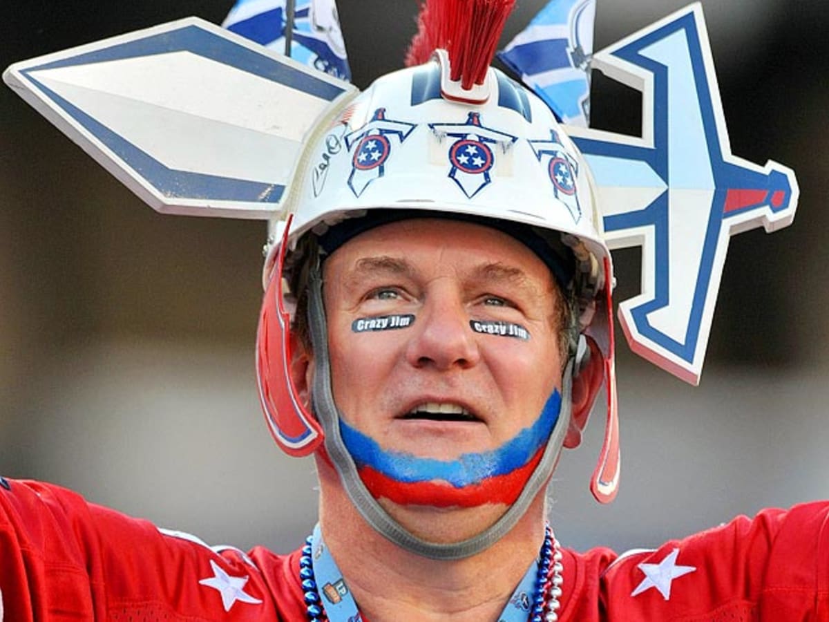 Tennessee Titans face painted fan