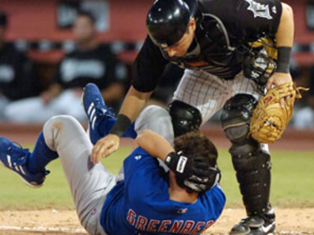 Florida Marlins catcher Paul Lo Duca gets hit by this pitch in Friday  News Photo - Getty Images