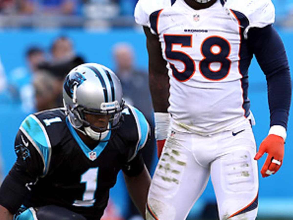 Denver Broncos' Von Miller mocks Carolina Panthers' Cam Newton 