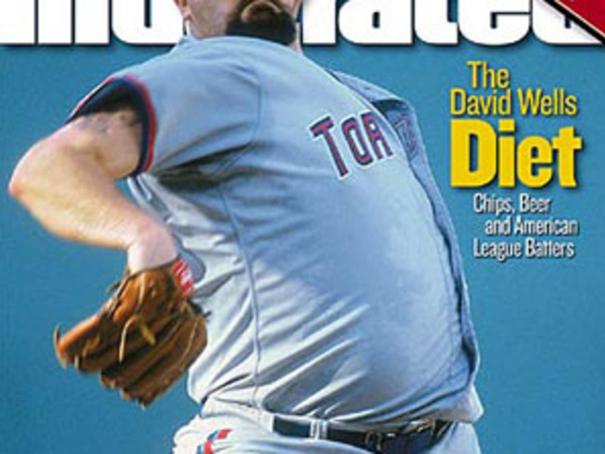 David Wells is hoisted by teammates on their shoulders after pitching a perfect  game against the