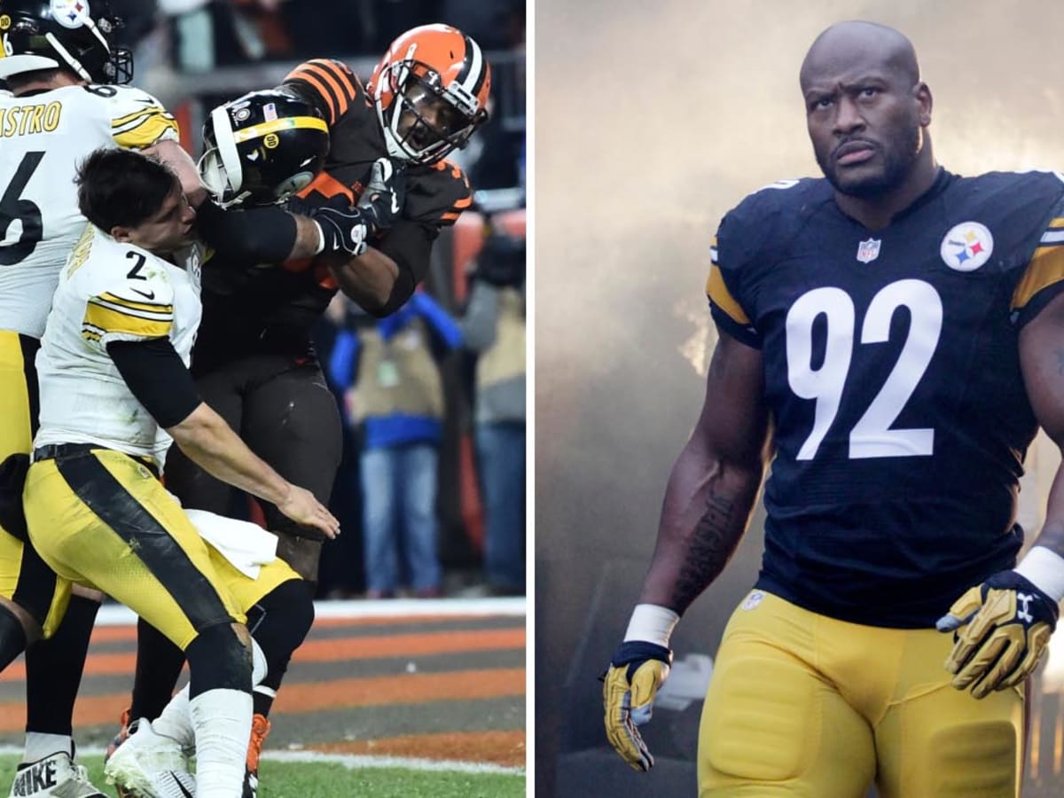 Reacting to Myles Garrett striking Mason Rudolph with helmet in Browns- Steelers brawl