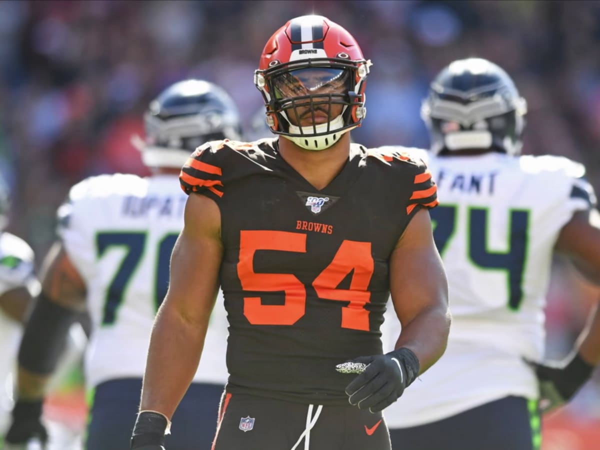 Olivier Vernon Cleveland Browns Game-Used #54 Brown Jersey vs. Denver  Broncos on November 3 2019 - 2 Tackles 1 Sack