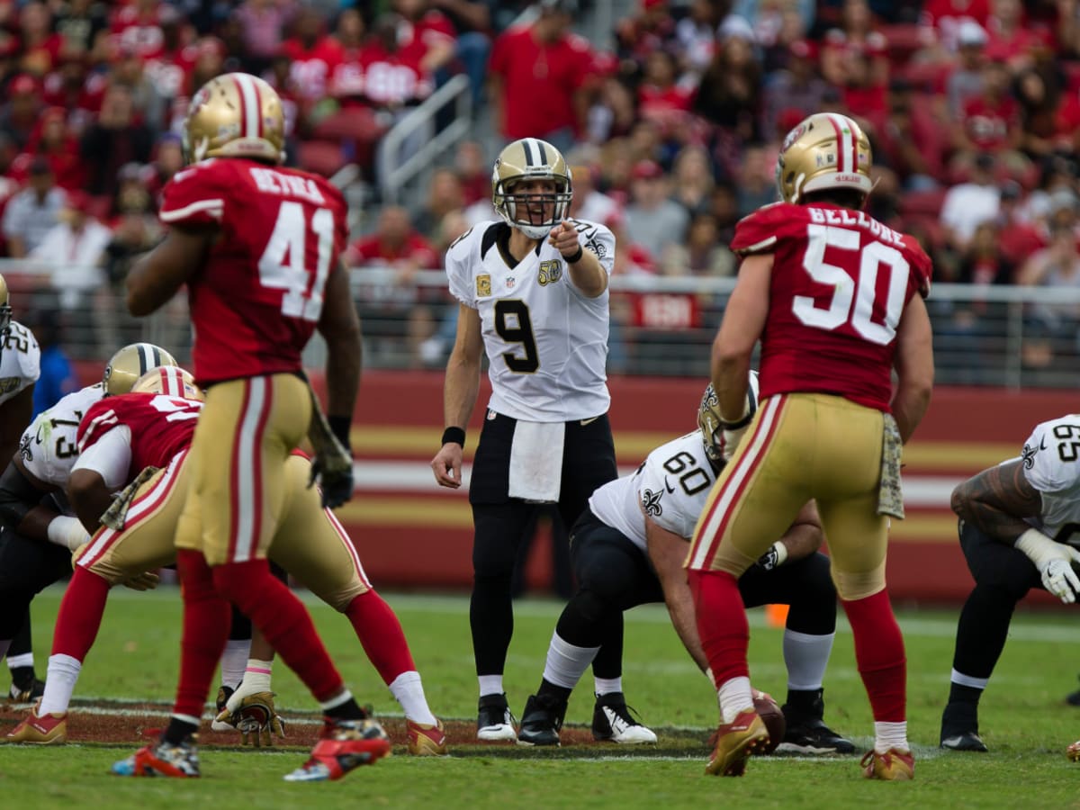 New Orleans Saints vs. San Francisco 49ers. Fans support on NFL