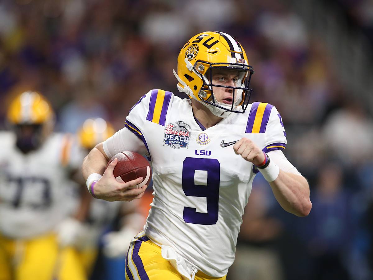 A screen grab of Louisiana State University quarterback Joe Burrow