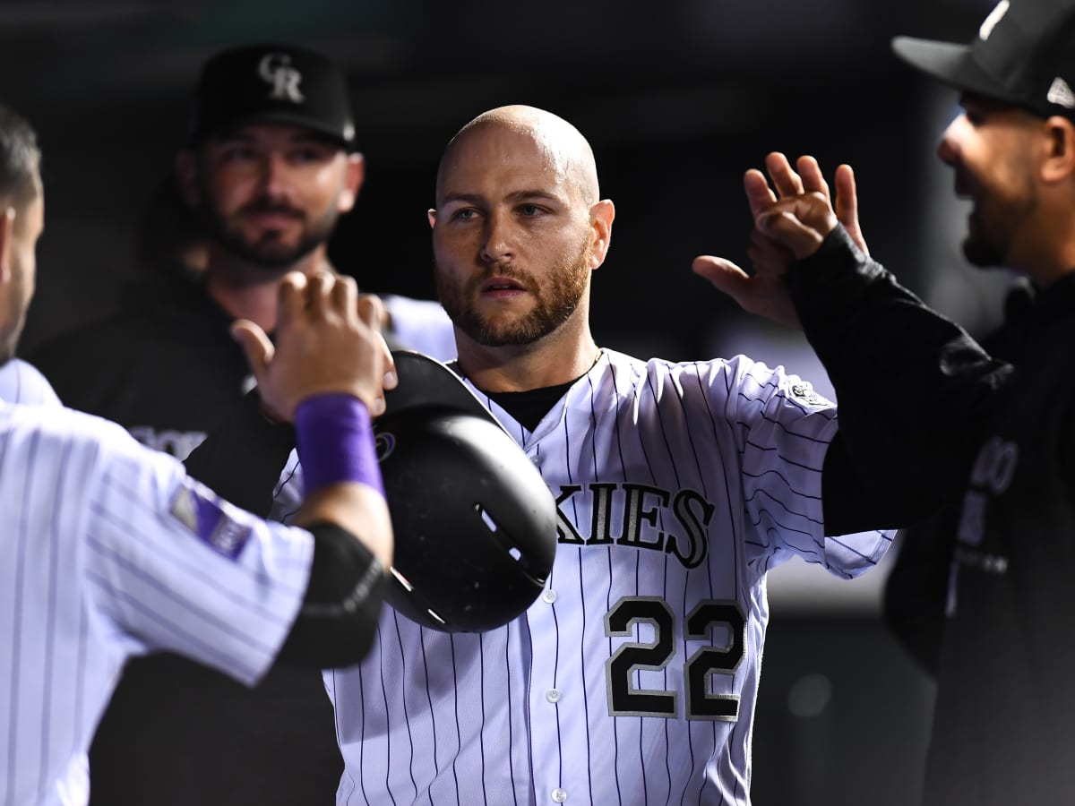 Rockies' Chris Iannetta breaks bat over his leg after striking out in the  7th inning of Game 2 – The Denver Post