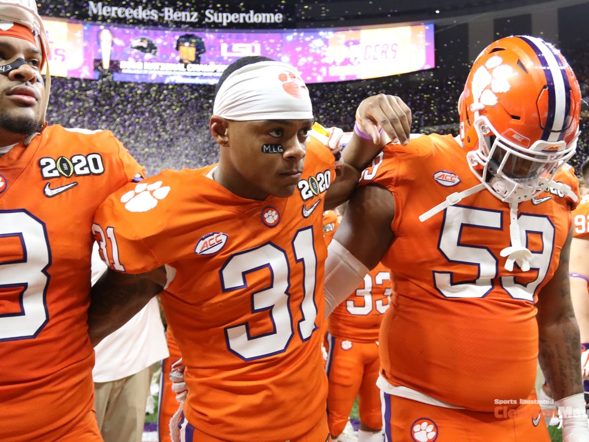 Clemson defensive back Mario Goodrich skips combine drills after injury