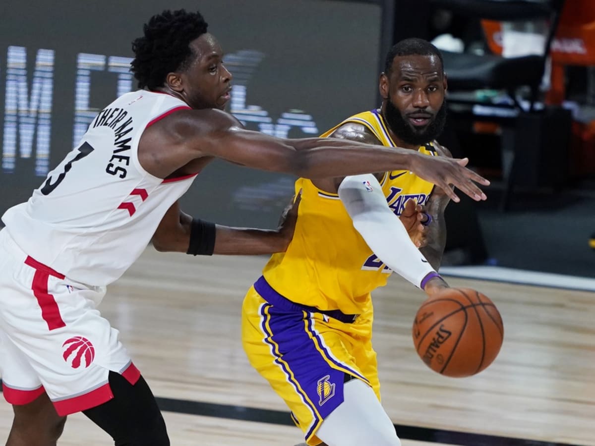 Lakers beat Toronto with team effort, end road losing streak