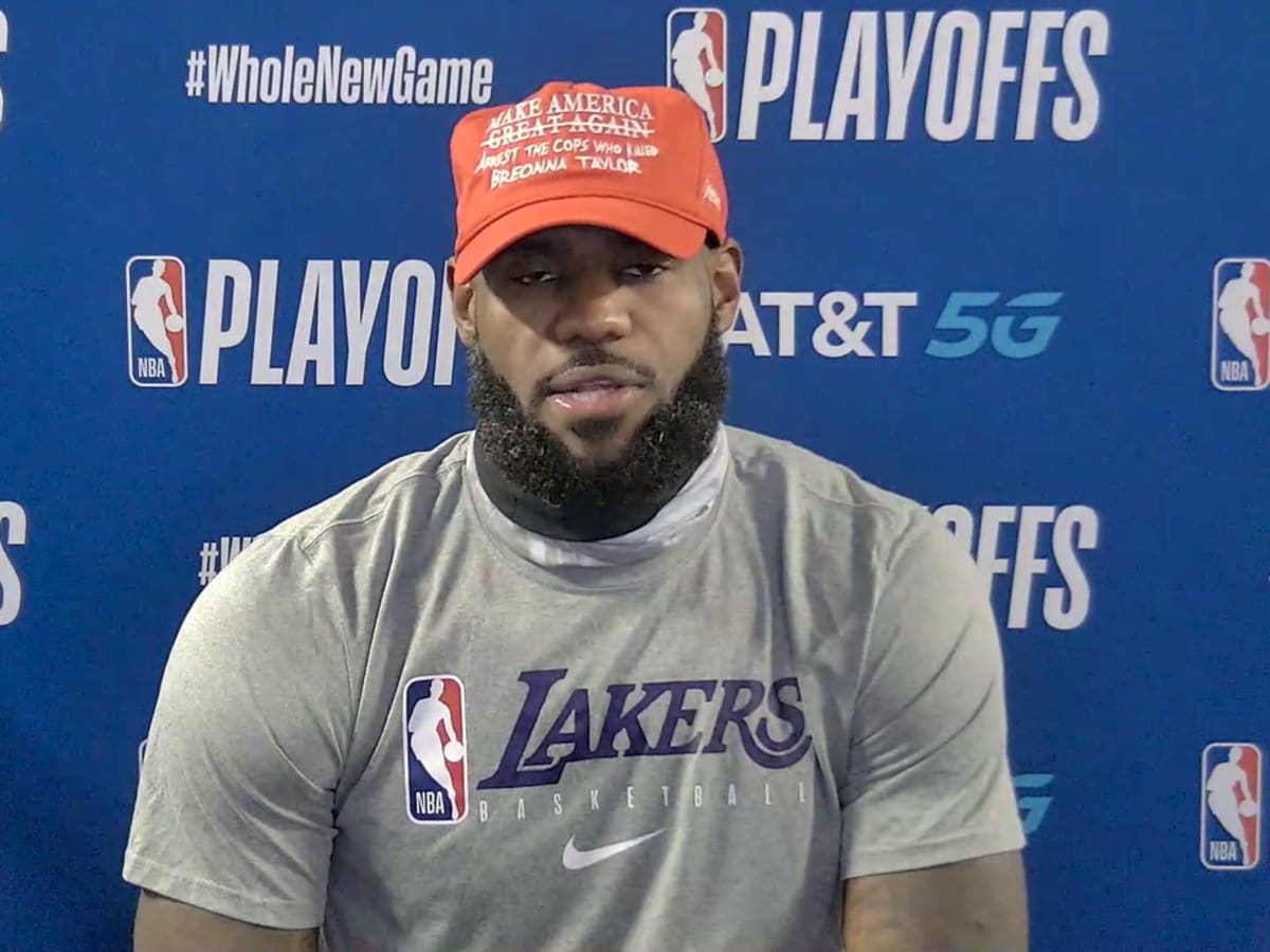 LeBron James wears knockoff MAGA hat before playoff game: 'Make America  Arrest The Cops Who Killed Breonna Taylor