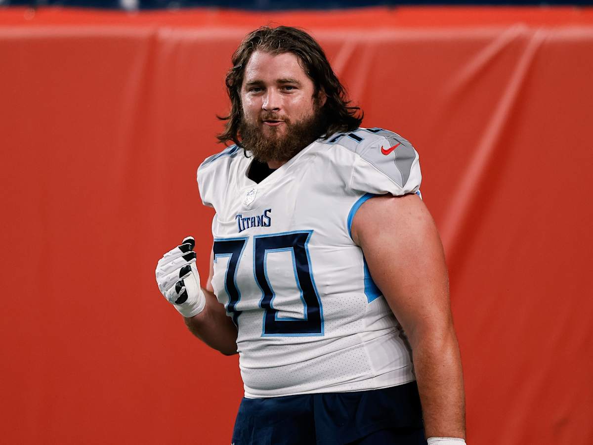 Tennessee Titans nose tackle Teair Tart (93) on the sideline without his  helmet while playing the Los Angeles Rams during an NFL Professional  Football Game Sunday, Nov. 7, 2021, in Inglewood, Calif. (