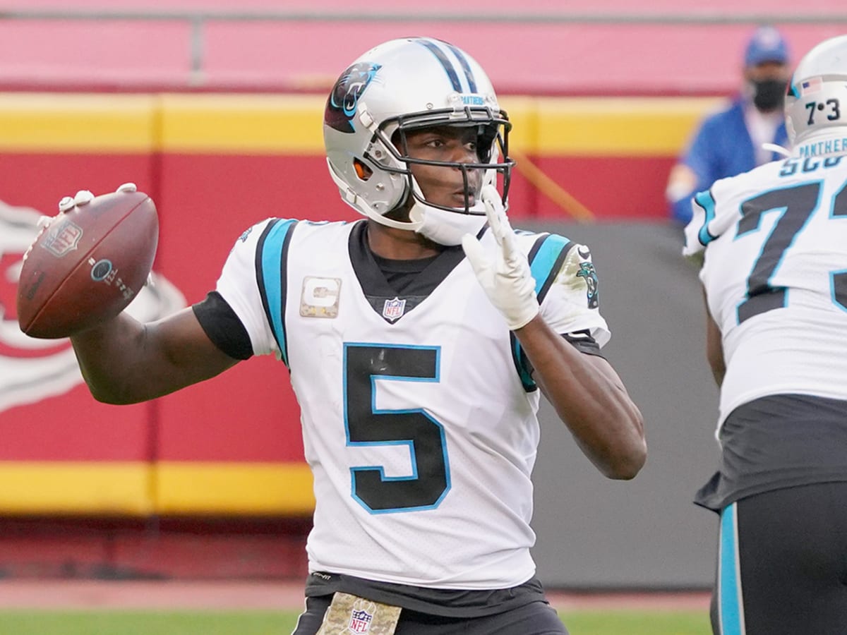 Teddy Bridgewater Carolina Panthers Game-Used #5 White Jersey vs. Green Bay  Packers on December 20 2020