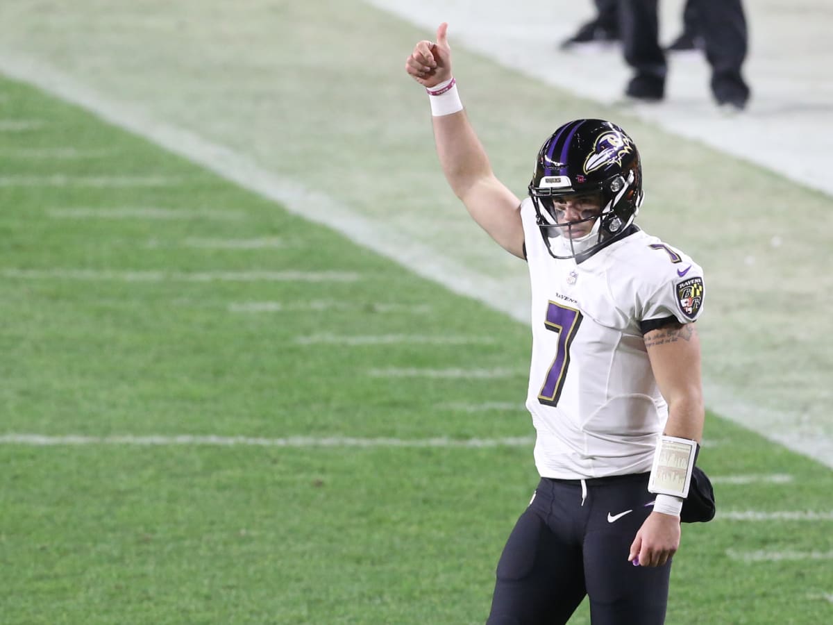 Baltimore Ravens quarterback Trace McSorley works out prior to an NFL  preseason football game against the New Orleans Saints, Saturday, Aug. 14,  2021, in Baltimore. (AP Photo/Nick Wass Stock Photo - Alamy