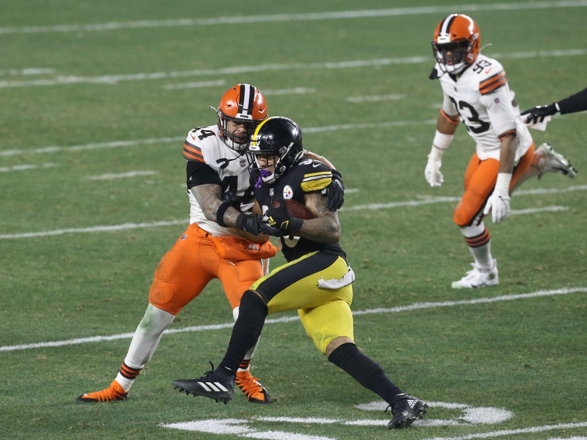 LeBron James celebrates Sione Takitaki interception, Browns playoff win  over Steelers