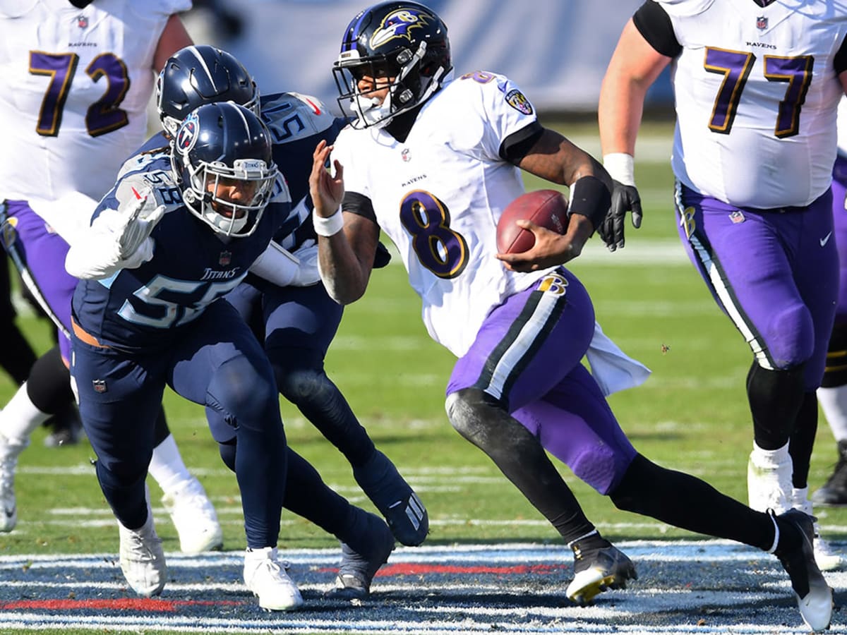 Lamar Jackson Baltimore Ravens v Tennessee Titans Playoffs 2021 Images