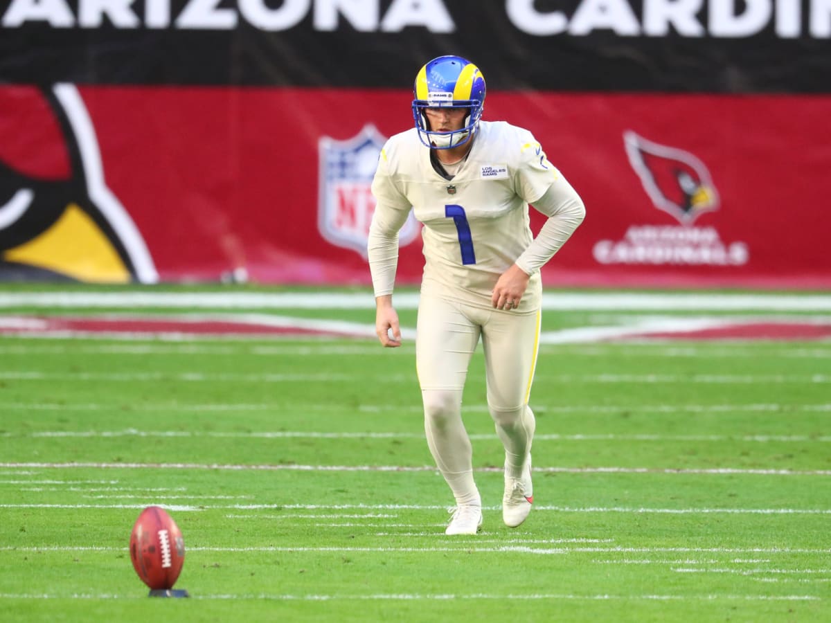 Los Angeles Rams kicker Matt Gay (8) during an NFL football game against  the Seattle Seahawks, Thursday, Oct. 7, 2021, in Seattle. The Los Angeles  Rams won 26-17. (AP Photo/Ben VanHouten Stock Photo - Alamy