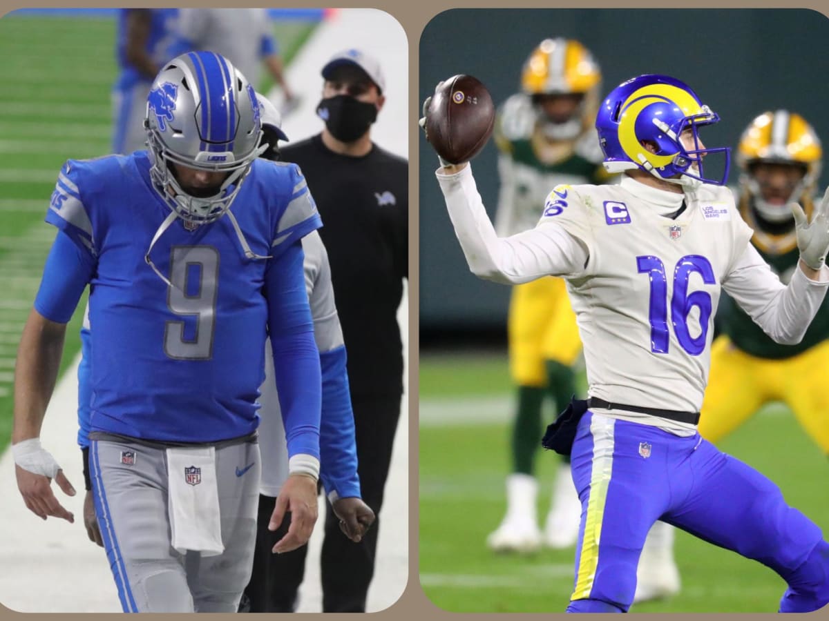 Lions trading Matthew Stafford to Rams for Jared Goff, three draft