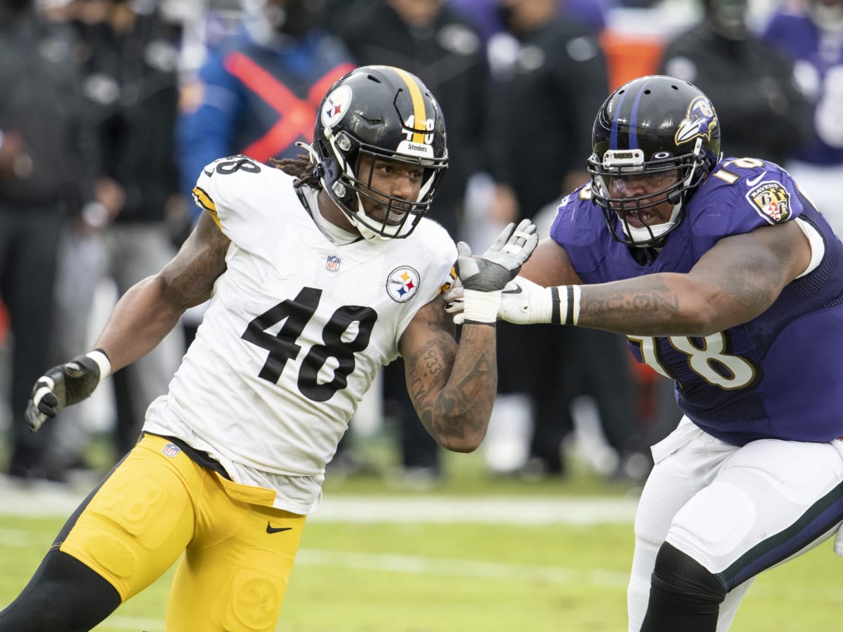 Pittsburgh, PA, USA. 2nd Dec, 2018. Steelers #48 Bud Dupree during