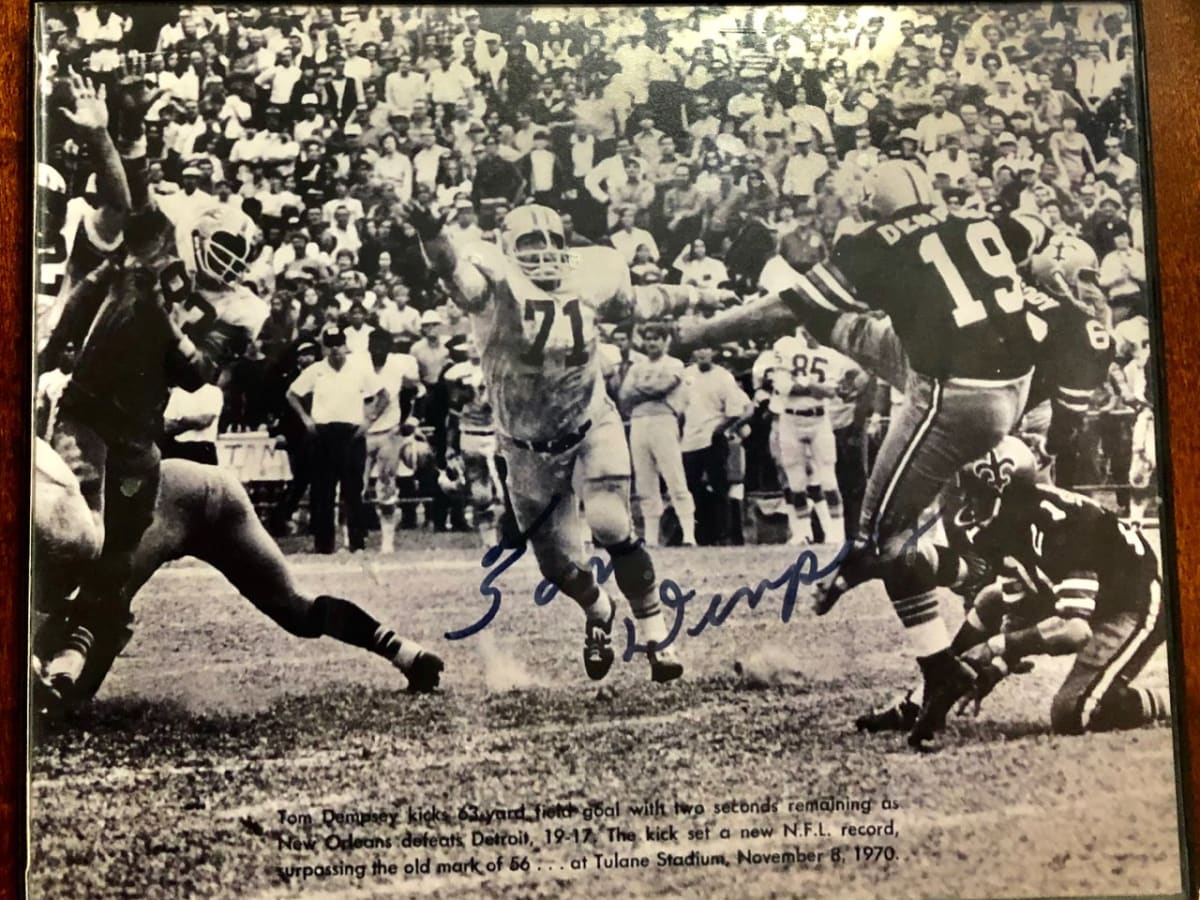 Tom Dempsey New Orleans Record 63 Yard Kick Saints 8x10 Original Press  WirePhoto