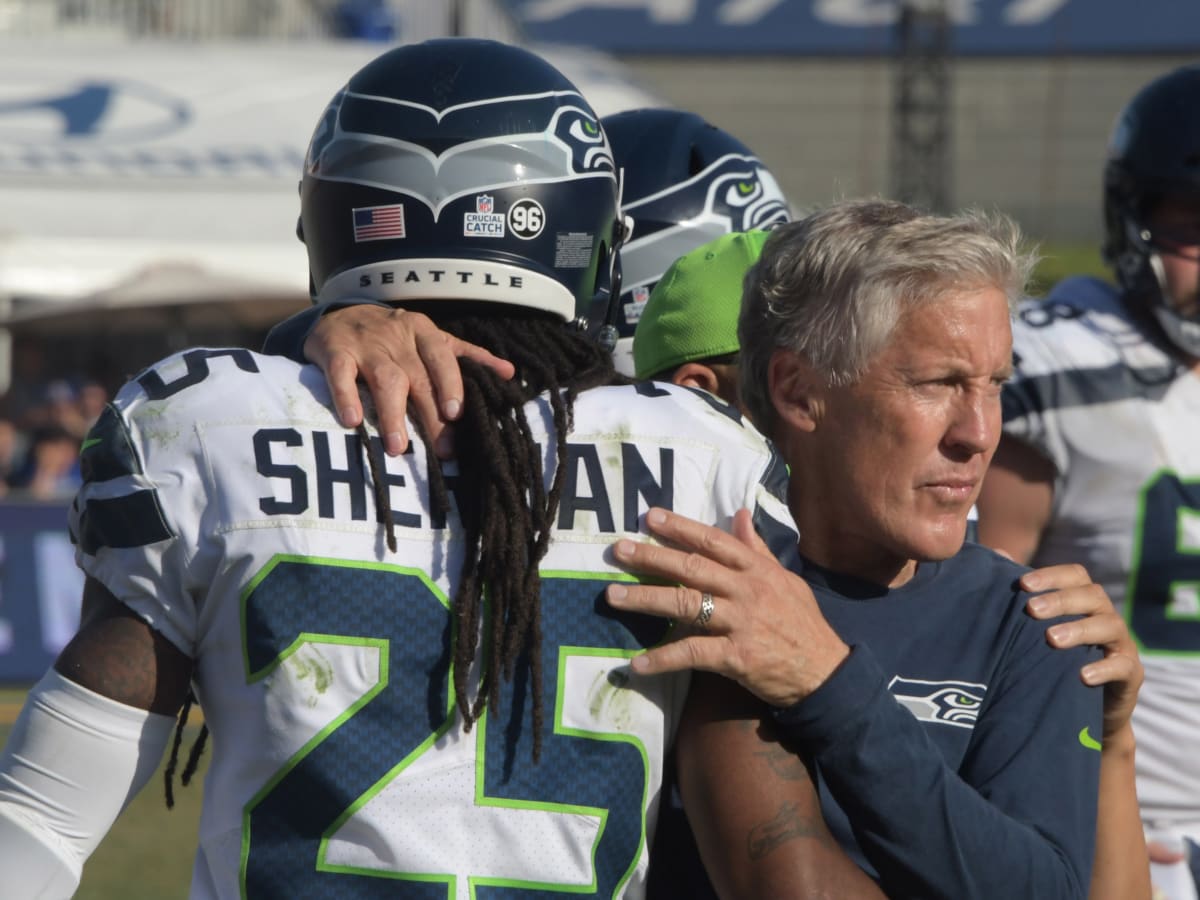 Seattle Seahawks, from left, defensive back Damarious Randall