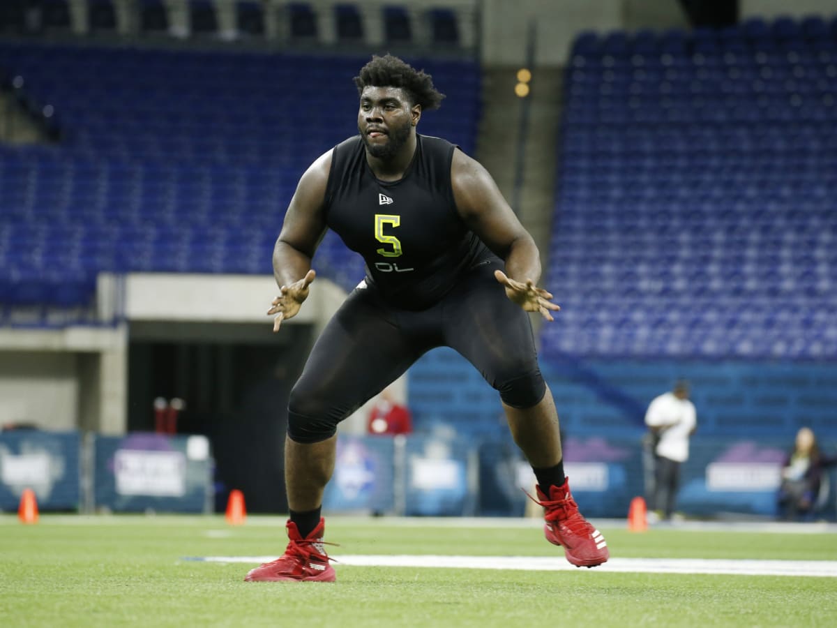 Louisville lineman Mekhi Becton shows off athleticism at NFL combine