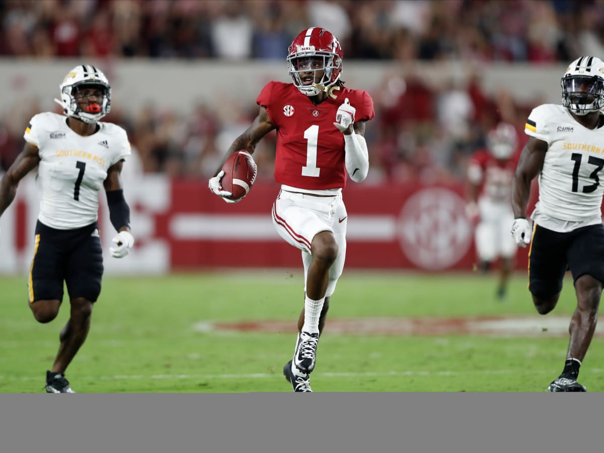 Former Ohio State football receiver Jameson Williams scores 94-yard  touchdown in Alabama debut 