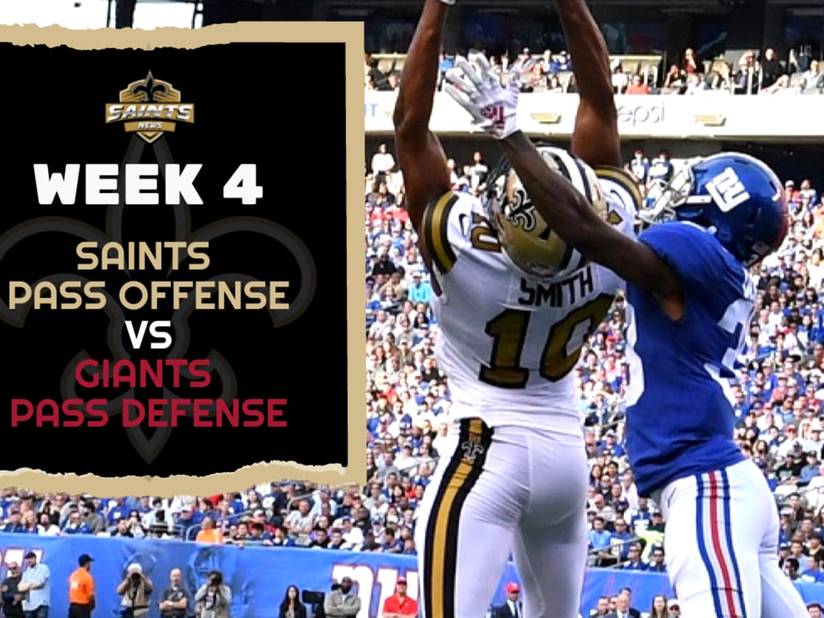 Saints Passing Attack vs. Giants Pass Defense - Sports Illustrated New  Orleans Saints News, Analysis and More