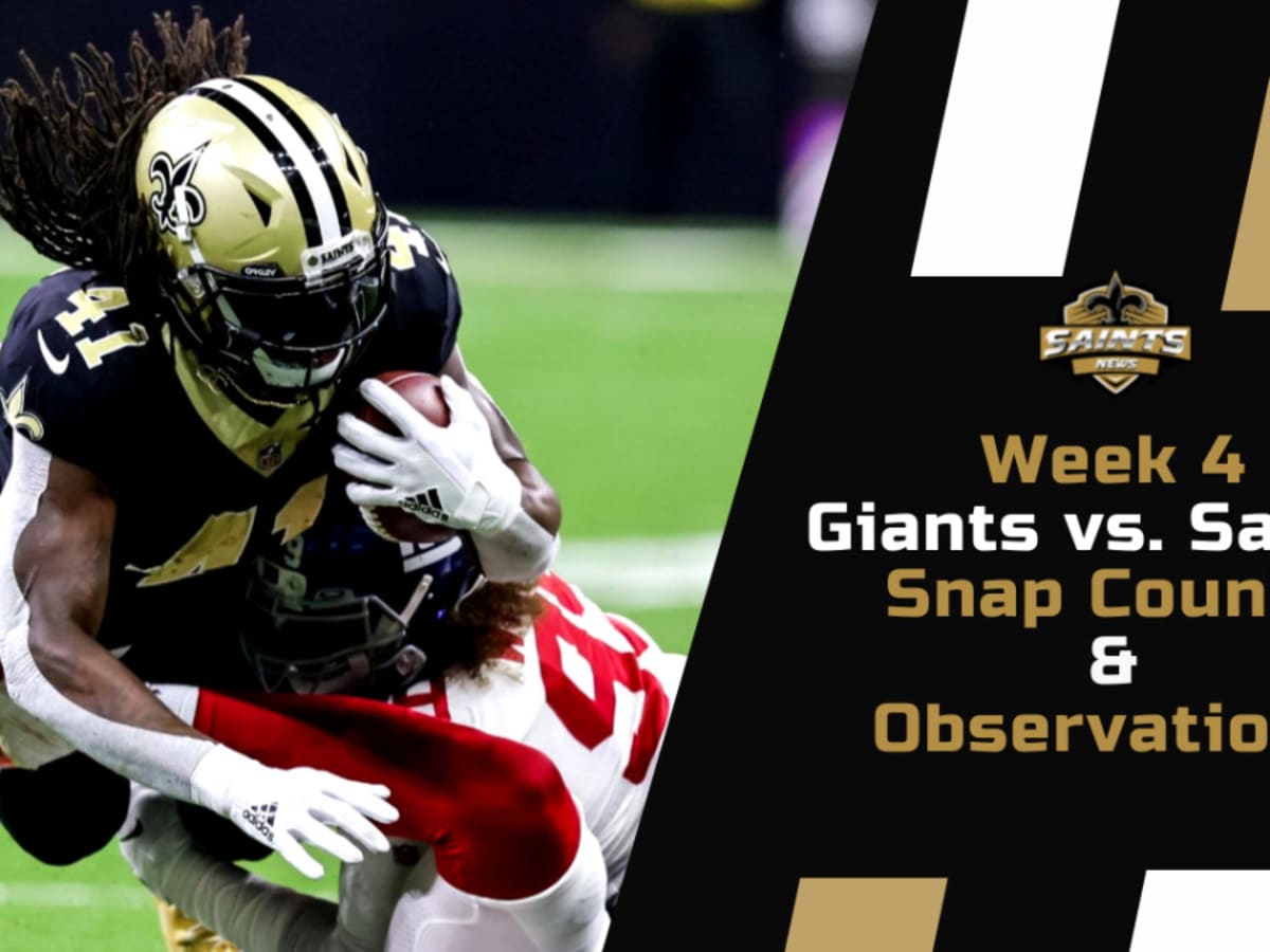 Week 1 New Orleans Saints Snap Counts and Observations - Sports Illustrated New  Orleans Saints News, Analysis and More