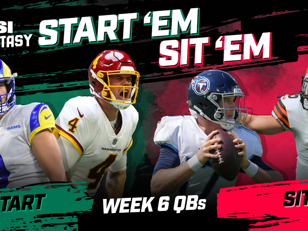 Fantasy Football Start 'Em Sit 'Em 2022 NFL Week 6: Quarterback rankings