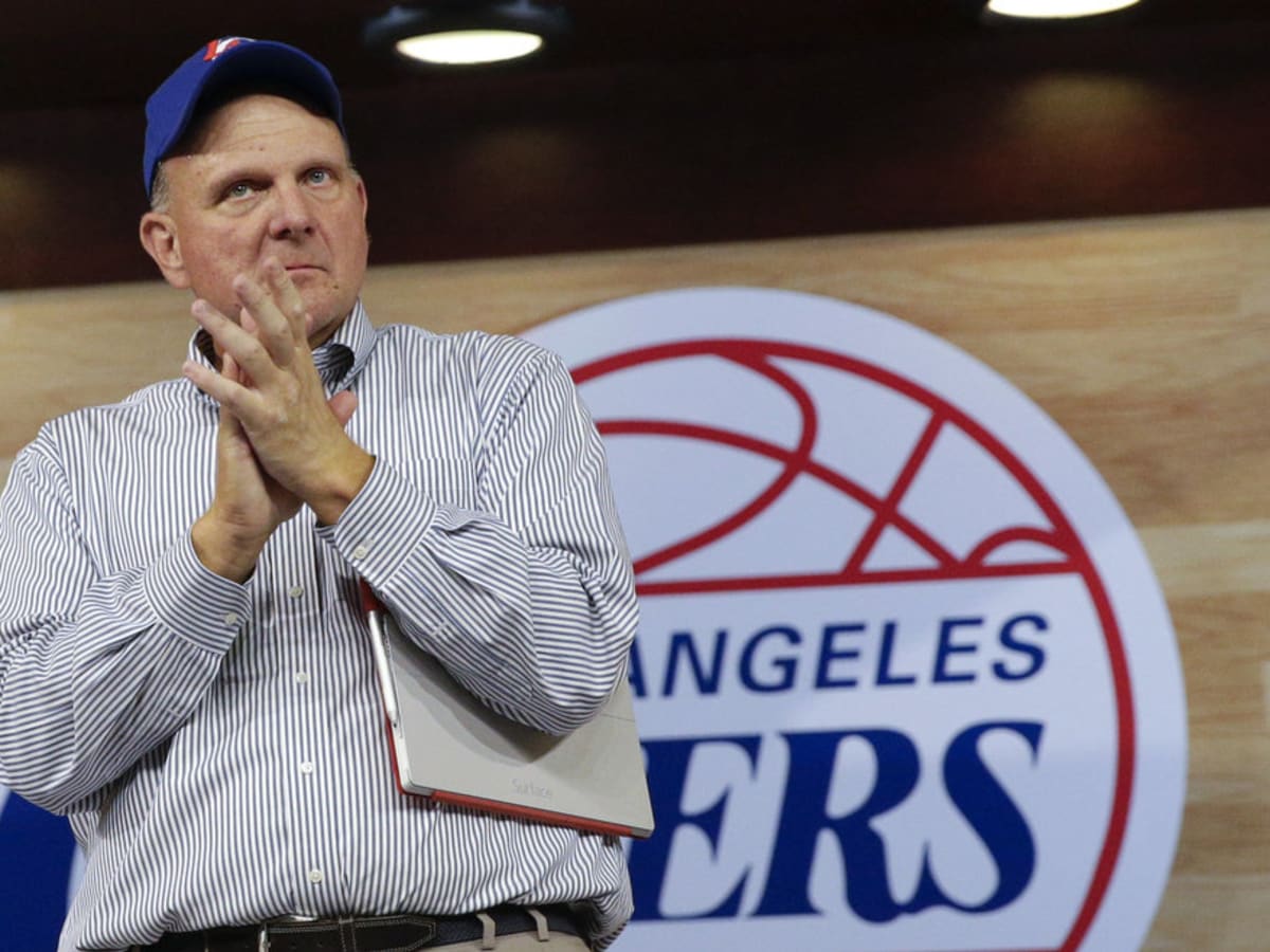 Steve Ballmer, Los Angeles Clippers owner, unveils new team logo on late  night show - ESPN